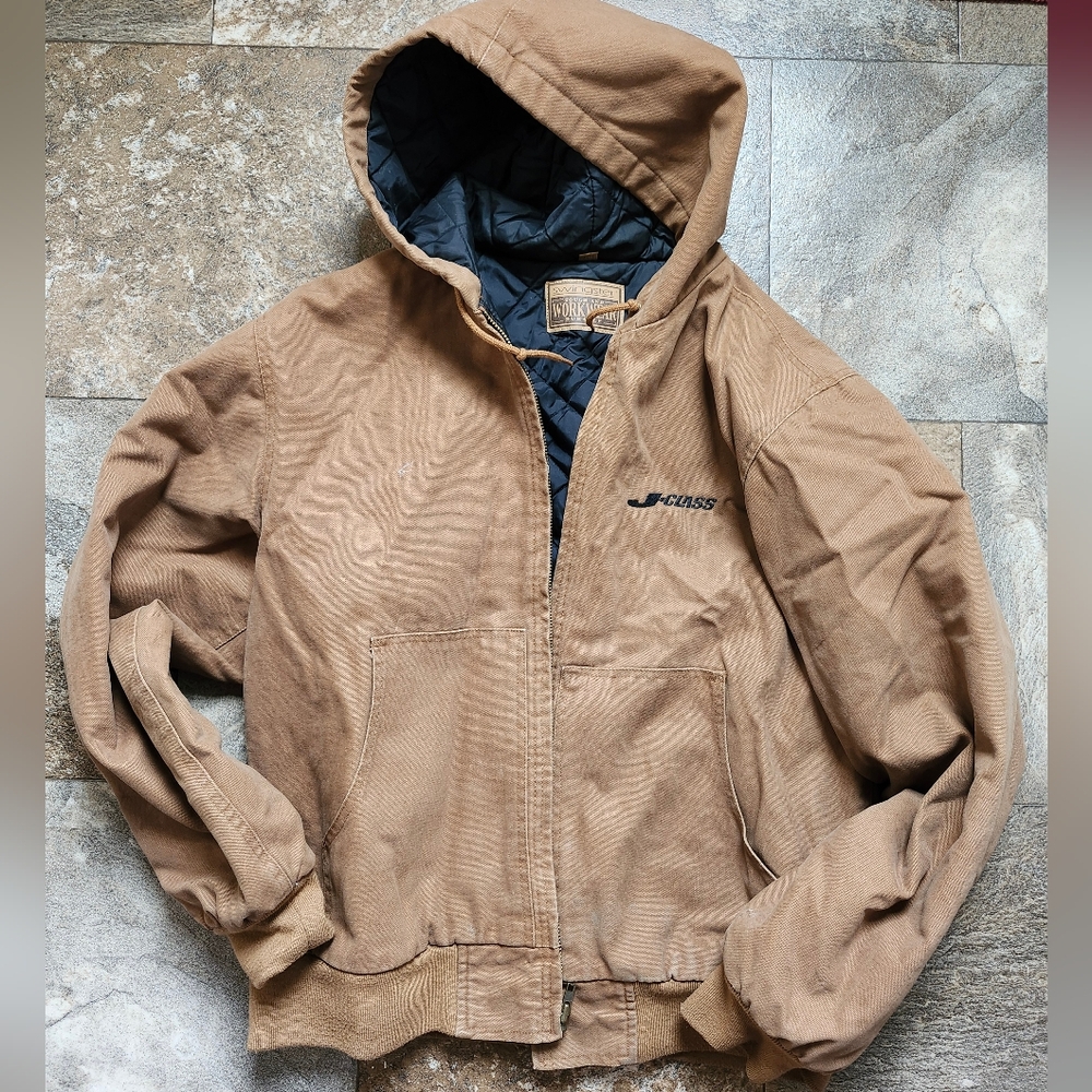 Men's Tan Hooded Jacket